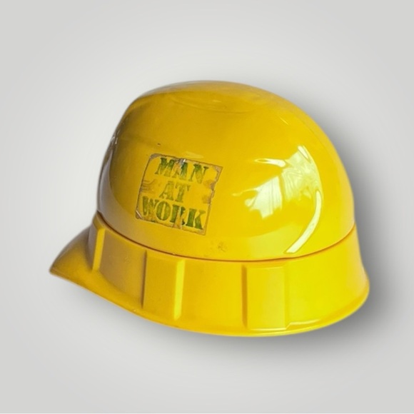 Vintage Avon Construction Yellow Hard Hat After Shave Bottle - Picture 4 of 13